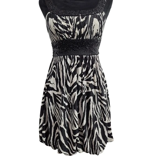 Mini Vestido Love Tease Blanco y Negro Estampado de Cebra Juniors Niña Talla Pequeña RN117493 Foto 1 de 4