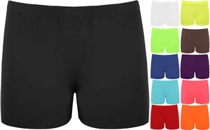 Kinder Mädchen Kinder Hot Pants Erwachsene Neon dehnbar Tanz Gym Tutu Shorts 5-18 Jahre - Bild 1 von 6