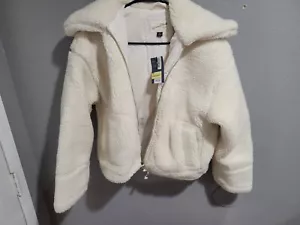 Women's Faux Shearling Coat - Universal Thread Cream XS - Picture 1 of 3