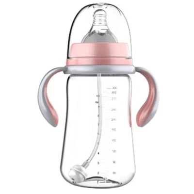 Baby Infant PP Milk Feeding Bottle With Anti-Slip Handle Water Bottle Wide Mouth - Image 1 of 4