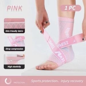 Adjustable Ankle Compression Sock Elastic Belt Sports Ankle Protector Gym - Picture 1 of 15