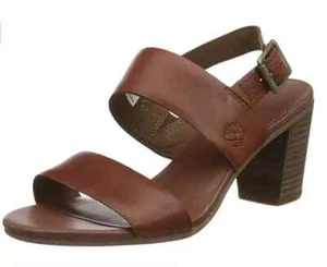 Sandalias Timberland Fairhill Slingback para mujer UK5.5 ancho de cuero marrón tacón bloque - Imagen 1 de 7