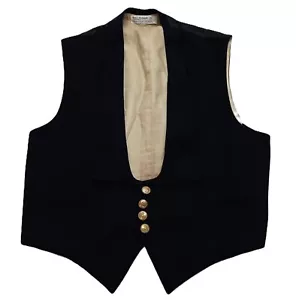 Vintage WWII Waistcoat Royal Navy Officer's Uniform Kings Crown Insignia Buttons - Picture 1 of 8