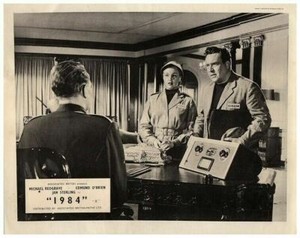 1984 Original Lobby Card Michael Redgrave Edmund O'Brien Jan Sterling Sci Fi 