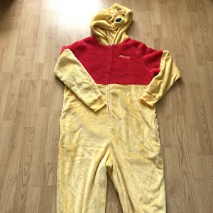 Disney Winnie the Pooh Suit Hooded Zip Costume Adult One Piece Pajamas XL 16/18 - Picture 1 of 10