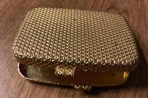 Estuche de colección chapado en oro con bisagras Matchbook Matchbook antiguo C19 - Imagen 1 de 20