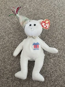TY beanie babies April Birthday bear with top hat - Picture 1 of 3