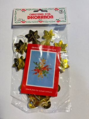 Copo de nieve dorado decoración vintage de Navidad 1986 Foto 1 de 2