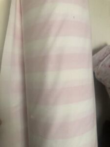 Rachel Ashwell Shabby Chic Cotton Poplin Rare Cabana Stipe Pink And White Fabric