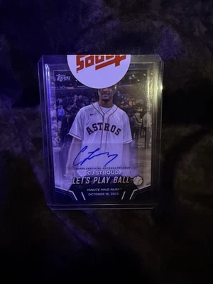 2024 Topps Series 2 CJ Stroud CORRECTED missing auto SP Texans Astros - Image 1 of 2