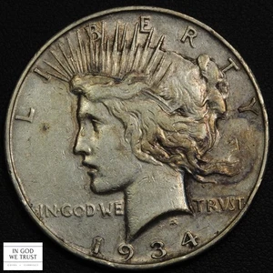 1934 D Peace Silver Dollar $1 **Denver Issue Key Date** - Picture 1 of 3