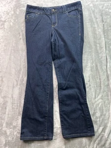 Lane Bryant Distinctly Boot Jean Women Plus Sz 16 Average Dark Blue Western Boho - Picture 1 of 11