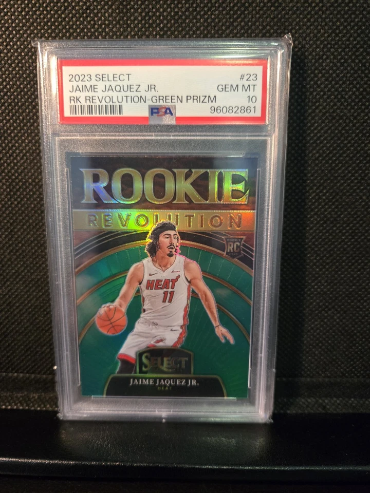 2023 select jaime jaquez jr Rookie Revolution Green Prizm PSA 10 - Image 1 of 1