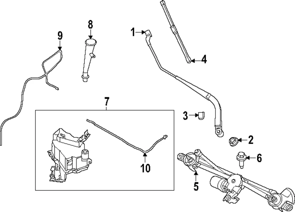 Genuine Nissan Wiper Blade 28890-6SA1B - Image 1 of 1
