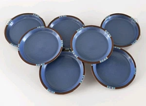 7 Platos de Ensalada Dansk Mesa Azul Cielo 7 3/8" Hecho en Portugal Usado en Excelente Condición - Imagen 1 de 6