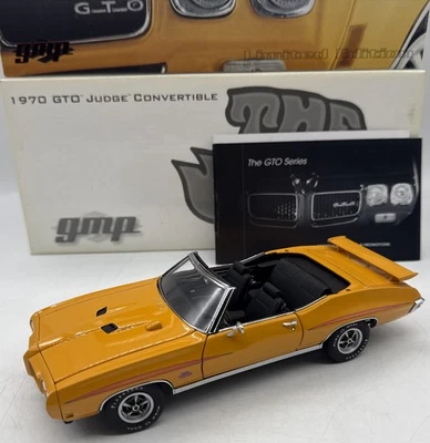 GMP 1970 Pontiac GTO The Judge Convertible 1:24 Diecast Model Car Orange Limited - Image 1 of 4
