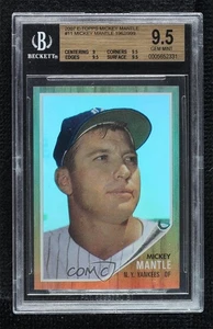 2007 eTopps Mickey Mantle Reprints /999 Mickey Mantle #11 BGS 9.5 GEM MINT HOF - Picture 1 of 3