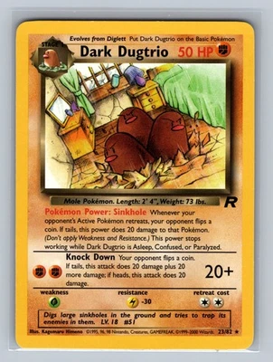 Dark Dugtrio (23) - 23/82 Rare Team Rocket - LP - NM Pokemon TCG - Image 1 of 2