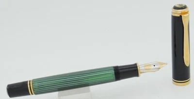 Pluma Estilográfica Pelikan M800 Rayas Verdes - Años 80 W-Alemania - Rara 18ct O3B Nueva en Caja Foto 1 de 4