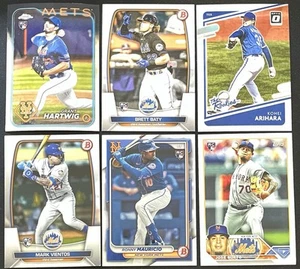 Lote de 6 tarjetas de béisbol de novato RC New York Mets Baty, Vientos, Mauricio, + - Imagen 1 de 6