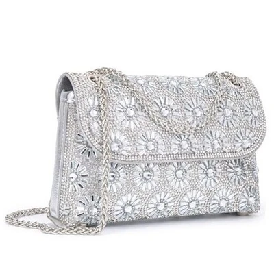 Shoulder Bags Crossbody Bag Purses Handbags Crystals Style 1: Silvery - Image 1 of 4