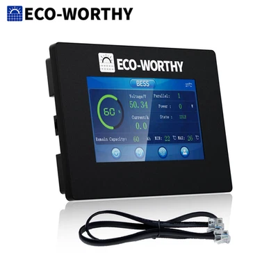 ECO-WORTHY 48V Battery Compatible Plug&Play Magnetic Mount Real-time Monitor - Image 1 of 4