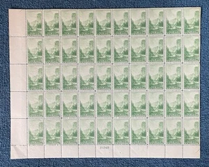 Scott #740, 1c Yosemite National Park, Mint Sheet of 50, LL Plate #21248, MNH - Picture 1 of 2
