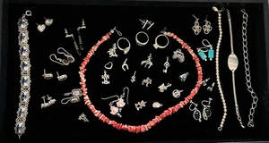 Sterling Silver Jewelry Lot - Picture 1 of 17