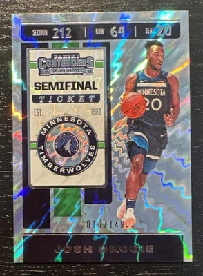 2019-20 Contenders Basketball Josh Okogie Semifinal Ticket 10/149 Timberwolves - Image 1 of 2