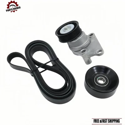 Drive Belt Tensioner Pulleys Kit for Chevy Silverado Suburban GMC Sierra Yukon - Image 1 of 4