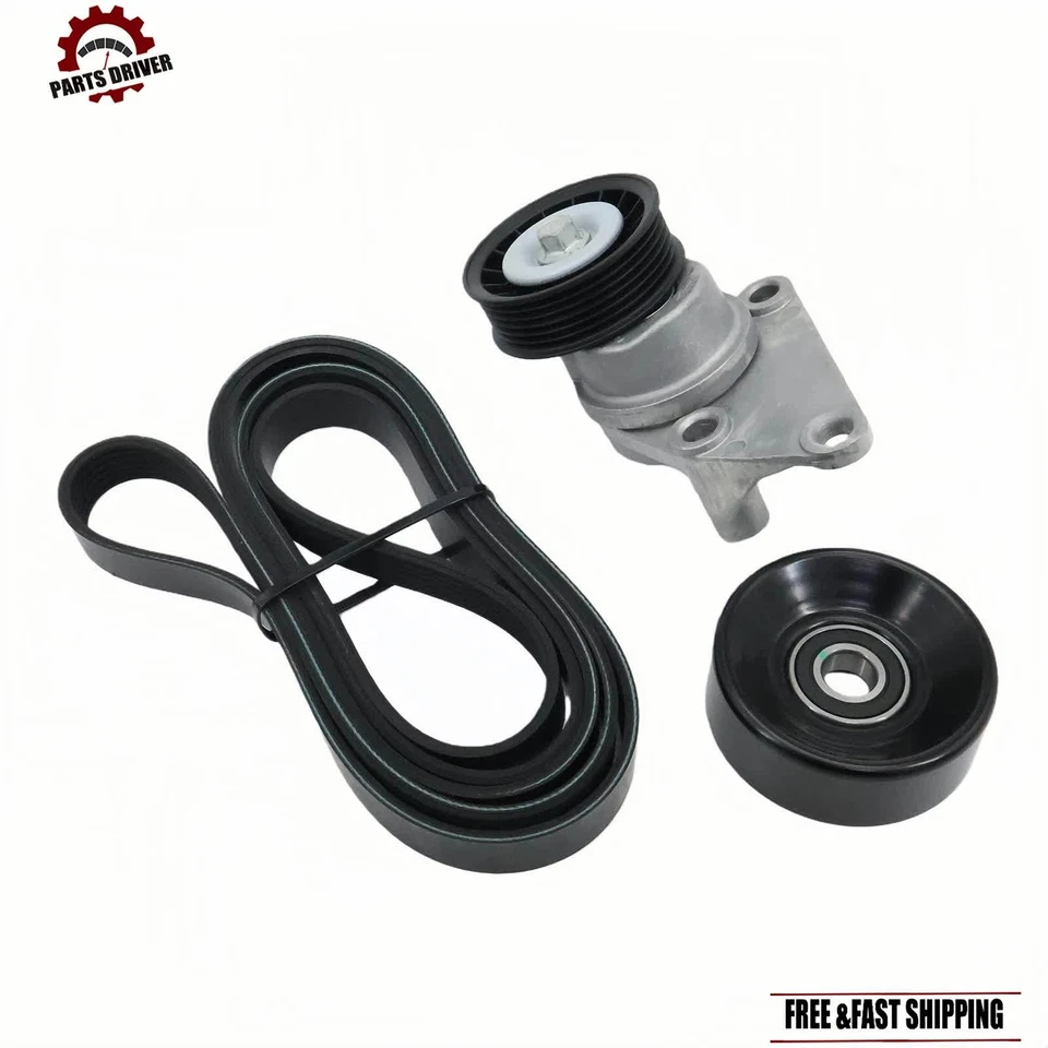 Kit de poleas tensoras de correa de transmisión para Chevy Silverado Suburban GMC Sierra Yukon Foto 1 de 4