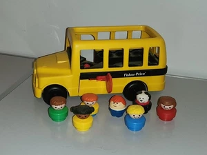 Fisher Price-Piccola gente-scuolabus grosso-7 figurine.-1991-#2372-come da foto - Foto 1 di 8