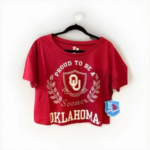 LOTTO: S-XL College Classics Oklahoma Sooners Red Crop Top nuovo NCAA (6 camicie) - Foto 1 di 11