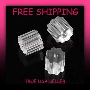 3mm 100pcs Rubber Plastic Silicone Flower Tube Ear Nuts Backs Stoppers FREE SHIP - Picture 1 of 6