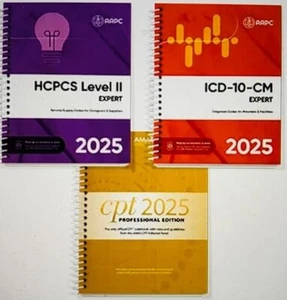 AMA CPT Book, ICD-10 Code Book, HCPCS Book - 2025 Physician Bundle by AAPC - Picture 1 of 1