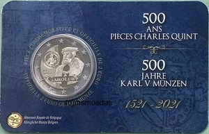 Belgio 2 euro 2021 Karlsgulden CoinCard francese Moneta commemorativa moneta commemorativa - Foto 1 di 2