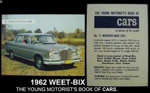 Mercedes-Benz 220S - WEET-BIX 1962 "The young motorist's book of CARS. - Picture 1 of 3