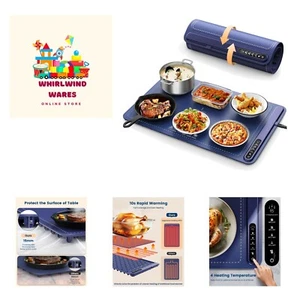 Food Warming Mat - Fast Heating Silicone Electric Warming Tray with 4 Level T... - Picture 1 of 10
