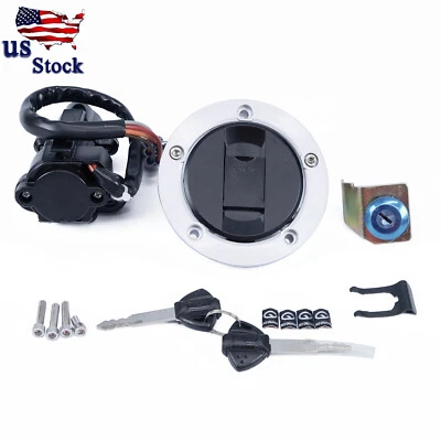 For Suzuki GSXR750 2006 07 08-2018 Ignition Switch&Fuel Gas Cap+Seat Lock+ 2xKey - Image 1 of 4
