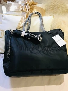 NEU SCHWARZ JUICY COUTURE ZWILLINGSHUNDE INNEN LOGO ABZEICHEN WEEKENDER TASCHE UVP £135 - Bild 1 von 19