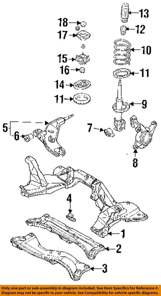 Componentes de suspensión de sonda Ford OEM 93-97 - Placa de montaje F32Z18A161BA Foto 1 de 1