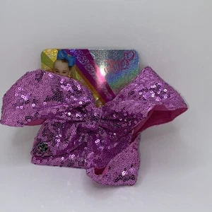 Jojo Siwa Hairbow Pink Sequin Big Shiny Multicolor Party Barbiecore - Picture 1 of 7