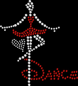 Bailarina ballet de baile hágalo usted mismo con diamantes de imitación brillantes plancha en transferencia - Imagen 1 de 1