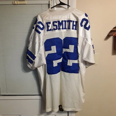 NWT Emmitt Smith Reebok Dallas Cowboys Authentic On-Field  White Jersey Size 54 Cover