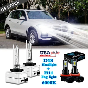 For BMW X5 2007 - 2017 D1S+H11 Headlight HID High/Low Beam + LED Fog Light Bulbs - Bild 1 von 12