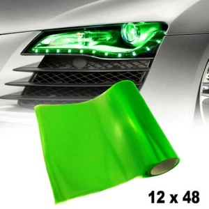 12" X 48" Green Tint Film Trim Wrap For Headlight DRL Fog Lights Universal - Picture 1 of 9