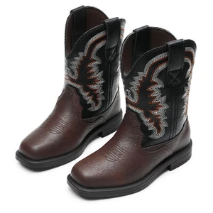 Boys Girls Cowgirl Boots Cowboy Boots Western Boots Riding Boots Mid Calf Boots - Picture 1 of 26