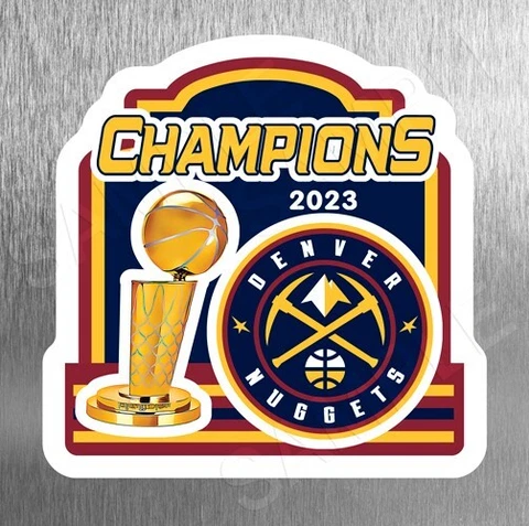 Magnet Die Cut Denver Nuggets Champions Basketball Frig Refrigerator Tool Cover