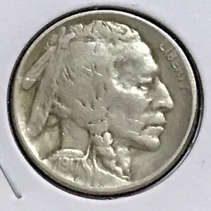 U.S. Buffalo Nickel Prem VF 1917 - Foto 1 di 2