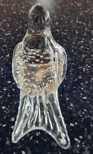 Pisapapeles vintage vidrio transparente controlado burbujas pájaro - Imagen 1 de 4